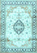 Medallion Light Blue Traditional Rug, tr4669lblu