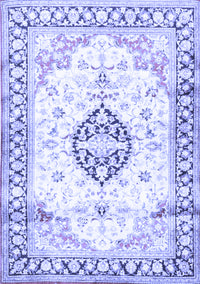 Medallion Blue Traditional Rug, tr4669blu