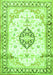 Serging Thickness of Machine Washable Medallion Green Traditional Area Rugs, wshtr4669grn