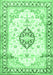 Machine Washable Medallion Emerald Green Traditional Area Rugs, wshtr4669emgrn