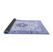 Sideview of Medallion Blue Traditional Rug, tr4669blu