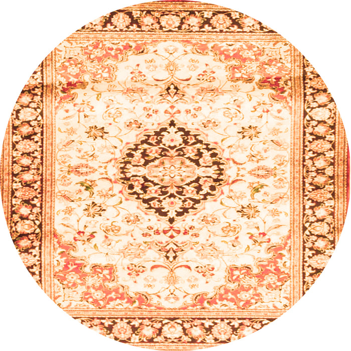 Square Medallion Orange Traditional Rug, tr4669org