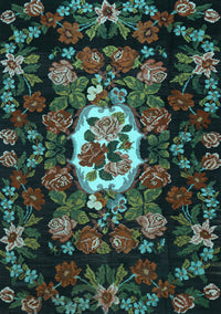 Medallion Light Blue French Rug, tr466lblu