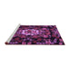 Sideview of Machine Washable Medallion Purple French Area Rugs, wshtr466pur