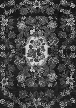 Medallion Gray French Rug, tr466gry