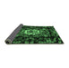 Sideview of Medallion Emerald Green French Rug, tr466emgrn