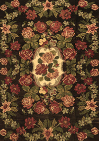 Medallion Brown French Rug, tr466brn