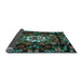 Sideview of Medallion Light Blue French Rug, tr466lblu