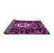 Sideview of Medallion Purple French Rug, tr466pur