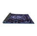 Sideview of Medallion Blue French Rug, tr466blu