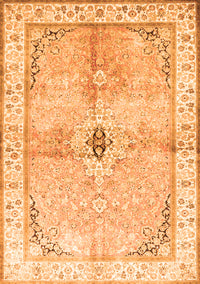 Medallion Orange Traditional Rug, tr4670org