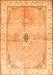 Medallion Orange Traditional Rug, tr4670org