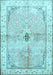 Medallion Light Blue Traditional Rug, tr4670lblu