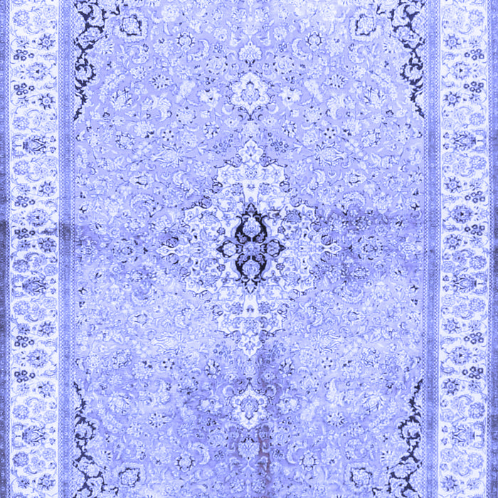 Medallion Blue Traditional Rug, tr4670blu