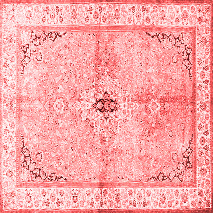 Machine Washable Medallion Red Traditional Rug, wshtr4670red