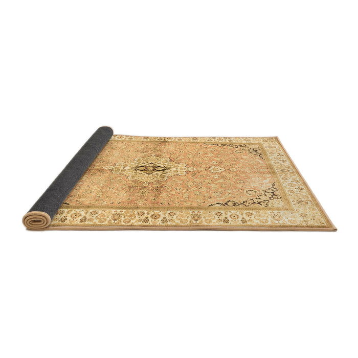 Sideview of Medallion Brown Traditional Rug, tr4670brn