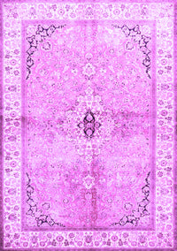 Medallion Purple Traditional Rug, tr4670pur