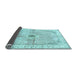 Sideview of Medallion Light Blue Traditional Rug, tr4670lblu