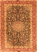 Medallion Orange Traditional Rug, tr4671org