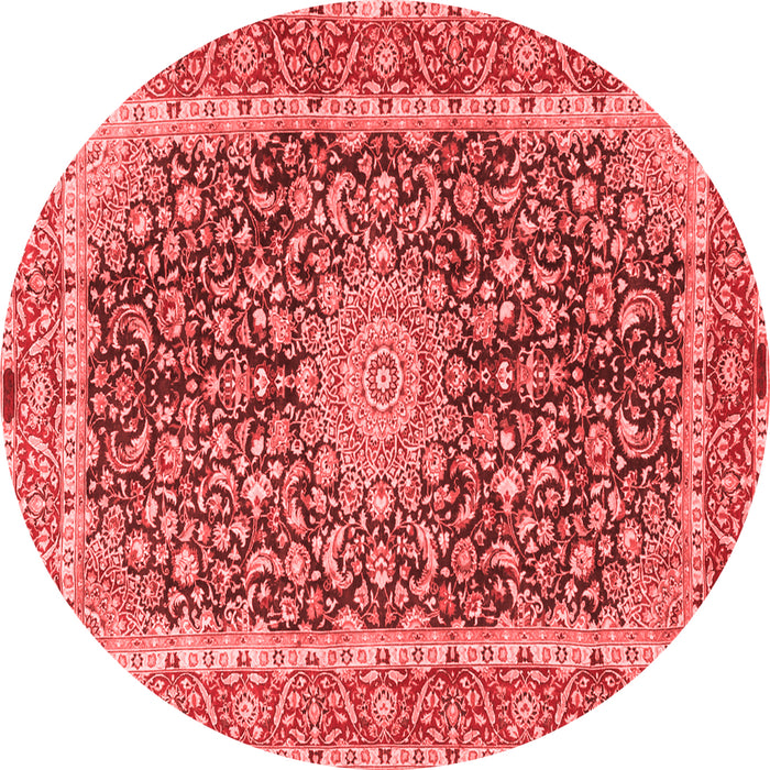 Machine Washable Medallion Red Traditional Rug, wshtr4671red