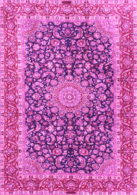 Medallion Pink Traditional Rug, tr4671pnk