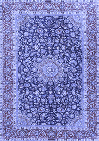 Medallion Blue Traditional Rug, tr4671blu