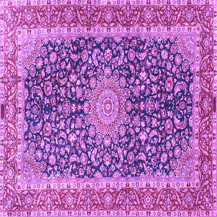 Square Medallion Purple Traditional Rug, tr4671pur