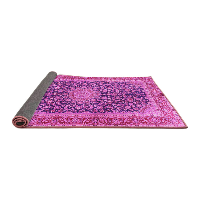 Sideview of Medallion Pink Traditional Rug, tr4671pnk