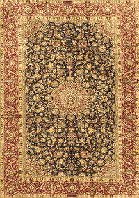 Medallion Brown Traditional Rug, tr4671brn