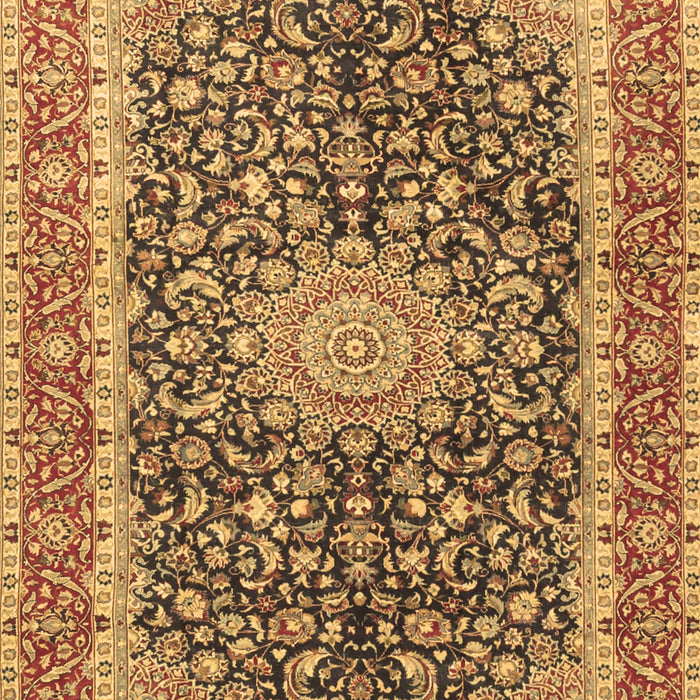 Medallion Brown Traditional Rug, tr4671brn
