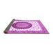 Sideview of Medallion Purple Traditional Rug, tr4672pur