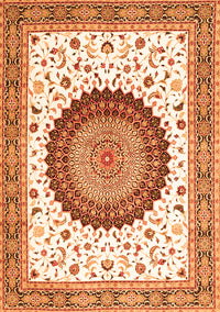 Medallion Orange Traditional Rug, tr4672org