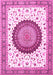 Medallion Pink Traditional Rug, tr4672pnk