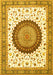 Medallion Yellow Traditional Rug, tr4672yw