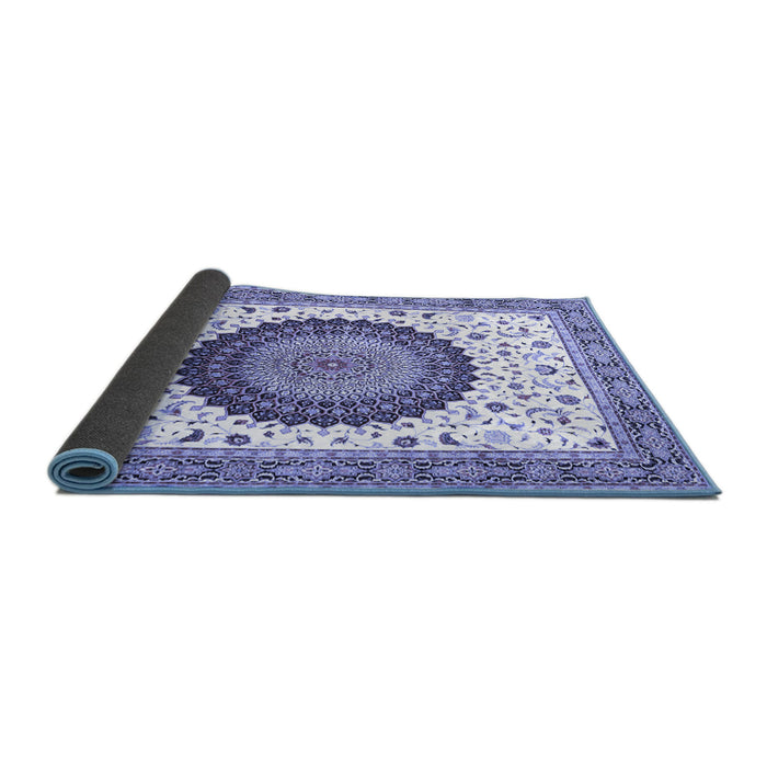 Sideview of Medallion Blue Traditional Rug, tr4672blu