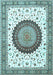 Medallion Light Blue Traditional Rug, tr4672lblu