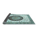 Sideview of Medallion Light Blue Traditional Rug, tr4672lblu