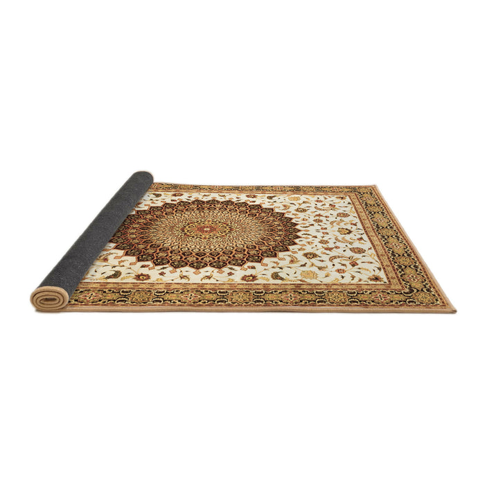 Sideview of Medallion Brown Traditional Rug, tr4672brn
