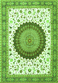 Medallion Green Traditional Rug, tr4672grn