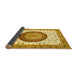 Sideview of Medallion Yellow Traditional Rug, tr4672yw