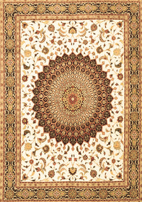 Medallion Brown Traditional Rug, tr4672brn