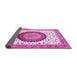 Sideview of Medallion Pink Traditional Rug, tr4672pnk