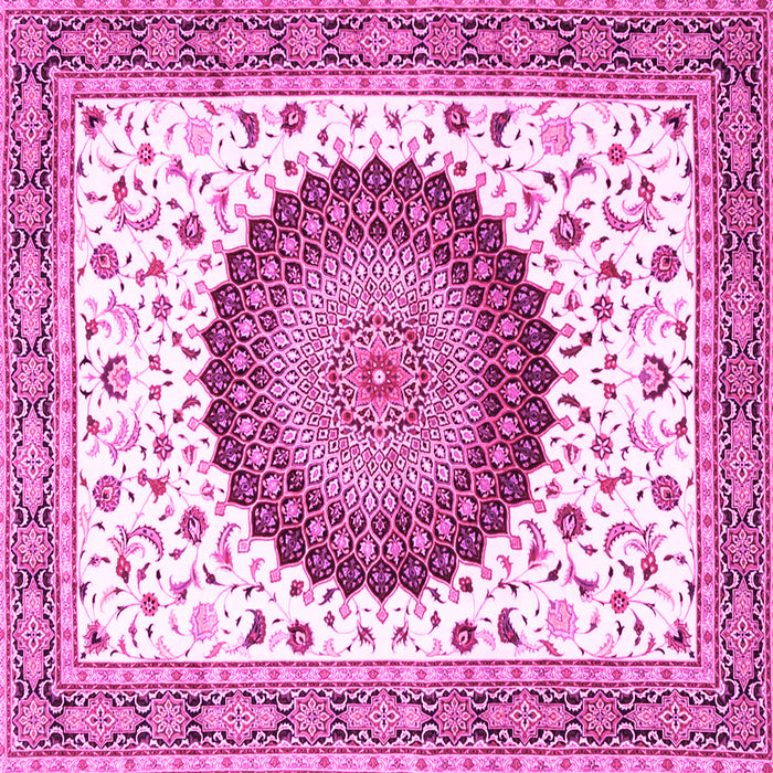 Square Medallion Pink Traditional Rug, tr4672pnk