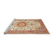 Sideview of Machine Washable Traditional Brown Rug, wshtr4673