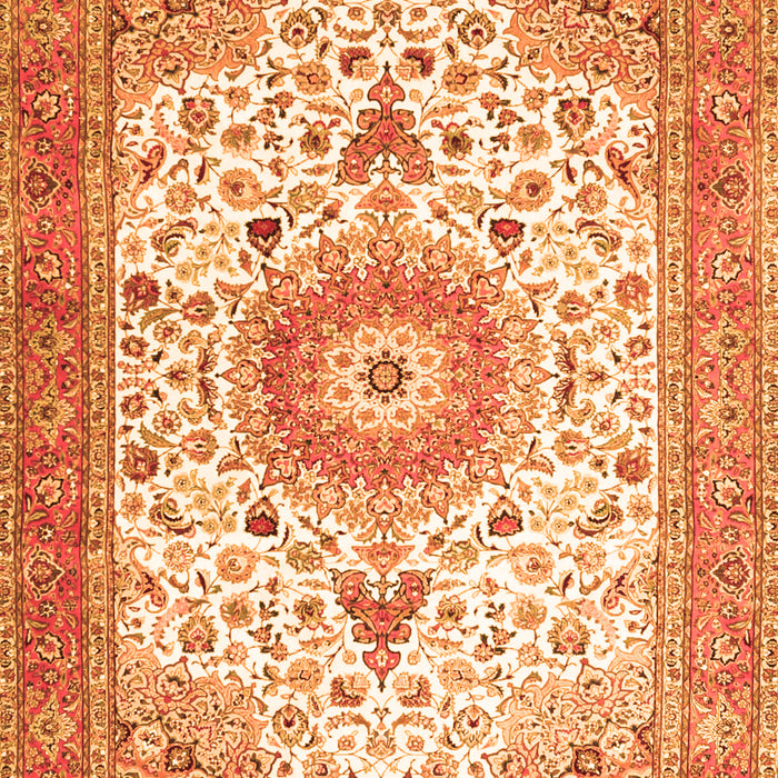 Medallion Orange Traditional Rug, tr4673org
