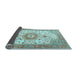Sideview of Medallion Light Blue Traditional Rug, tr4673lblu