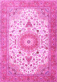 Medallion Pink Traditional Rug, tr4673pnk