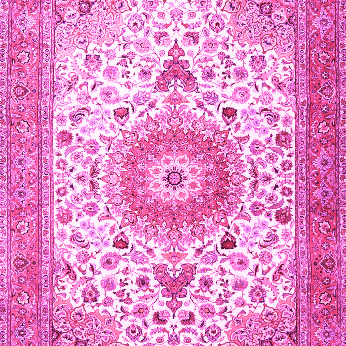 Medallion Pink Traditional Rug, tr4673pnk