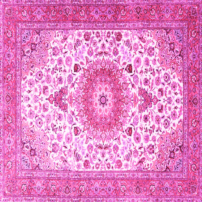 Square Medallion Pink Traditional Rug, tr4673pnk