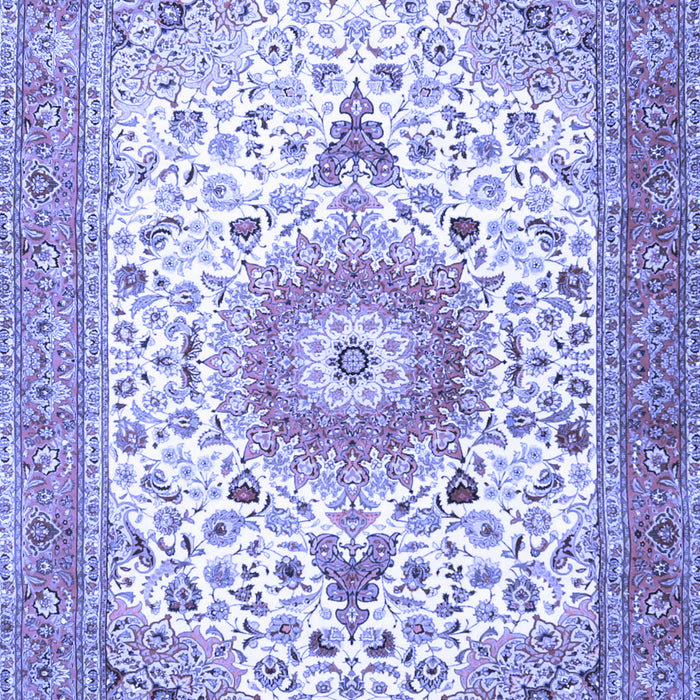 Medallion Blue Traditional Rug, tr4673blu